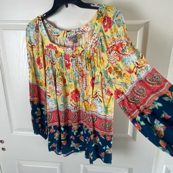 Figueroa & Flower Floral Multicolor Blouse XL - Picture 2 of 5